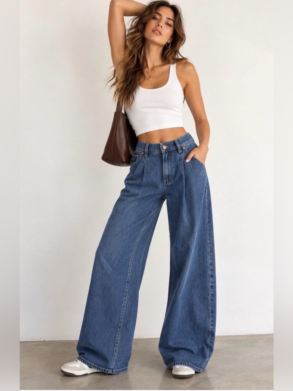 DL1961 Isabel Wide Leg Jeans Size 28 Mid Rise 32” North Beach